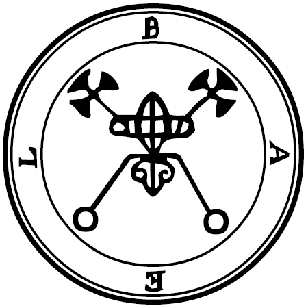 Traditional seal of Bael (Mathers/Crowley Goetia, 1904)