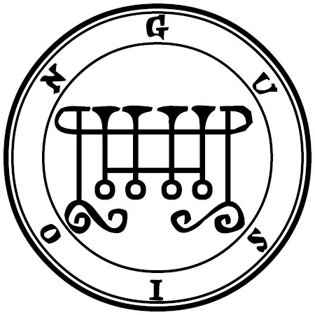 Traditional seal of Gusion (Mathers/Crowley Goetia, 1904)