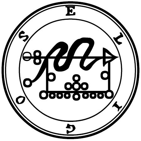 Traditional seal of Eligos (Mathers/Crowley Goetia, 1904)
