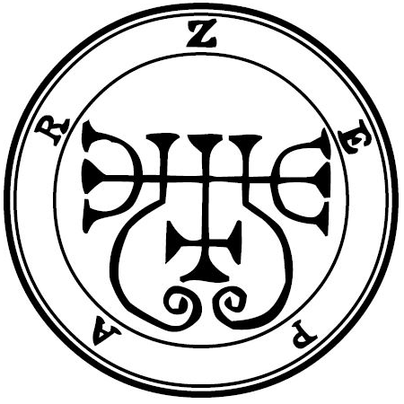 Traditional seal of Zepar (Mathers/Crowley Goetia, 1904)