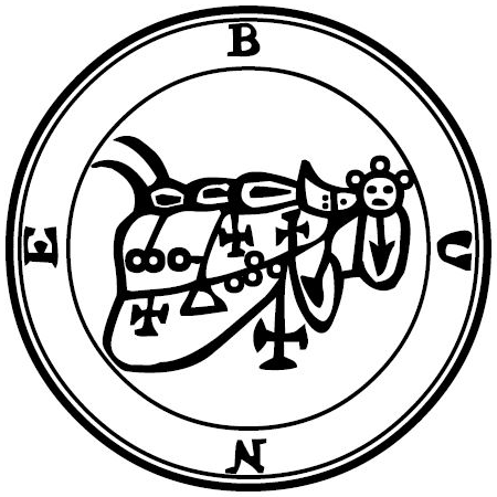 Traditional seal of Buné (Mathers/Crowley Goetia, 1904)