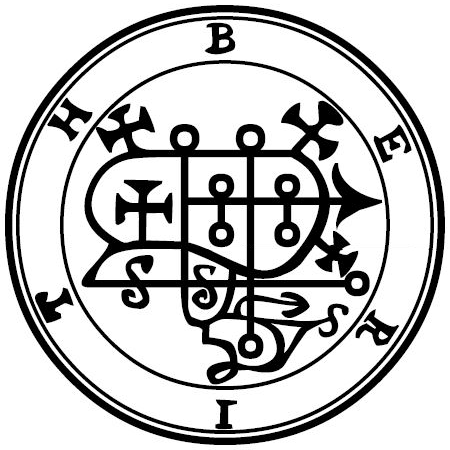 Traditional seal of Berith (Mathers/Crowley Goetia, 1904)