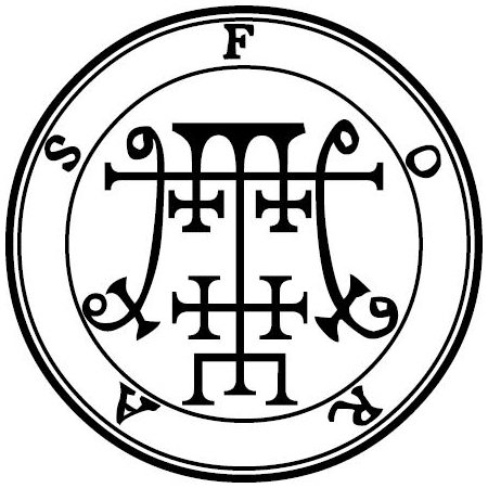 Traditional seal of Foras (Mathers/Crowley Goetia, 1904)