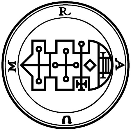 Traditional seal of Räum (Mathers/Crowley Goetia, 1904)