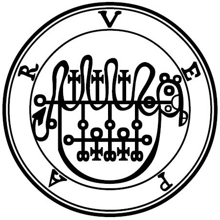 Traditional seal of Vepar (Mathers/Crowley Goetia, 1904)