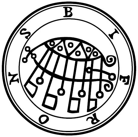 Traditional seal of Bifrons (Mathers/Crowley Goetia, 1904)