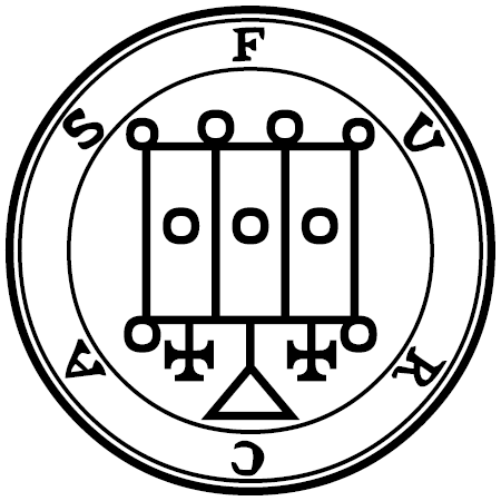 Traditional seal of Furcas (Mathers/Crowley Goetia, 1904)