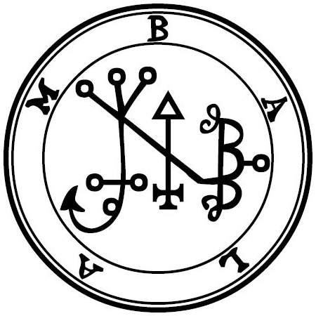 Traditional seal of Balam (Mathers/Crowley Goetia, 1904)