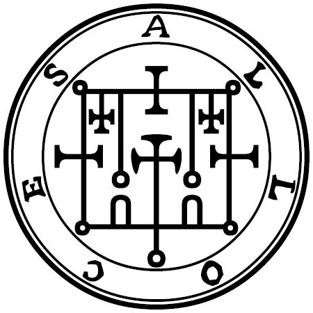 Traditional seal of Alloces (Mathers/Crowley Goetia, 1904)
