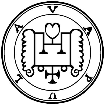 Traditional seal of Vapula (Mathers/Crowley Goetia, 1904)