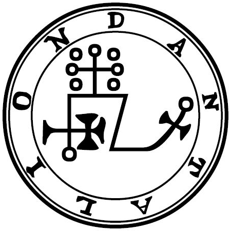 Traditional seal of Dantalion (Mathers/Crowley Goetia, 1904)