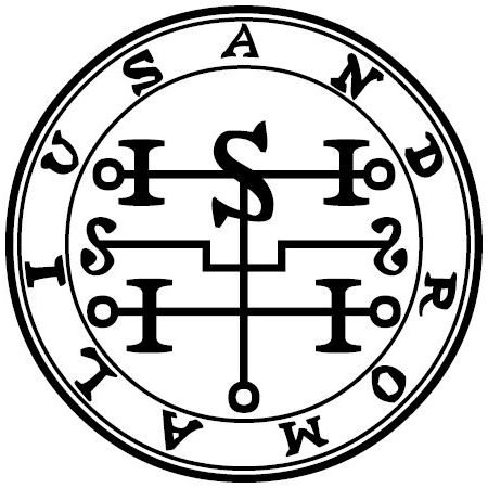 Traditional seal of Andromalius (Mathers/Crowley Goetia, 1904)