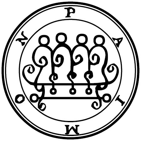 Traditional seal of Paimon (Mathers/Crowley Goetia, 1904)
